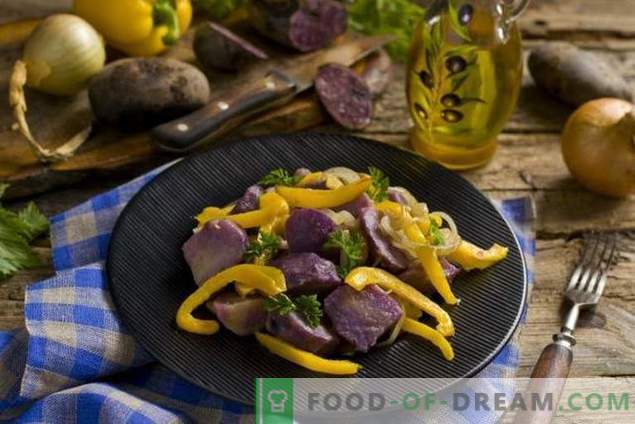 Fastensalat mit violetten Kartoffeln