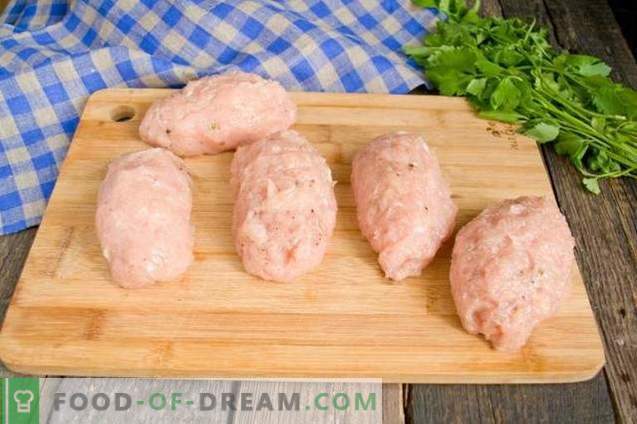 Chicken Kiev Koteletts aus Hackfleisch - eine einfache Möglichkeit zum Kochen