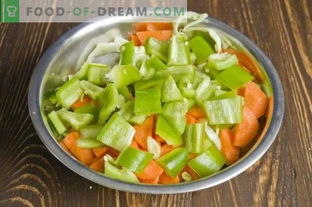 Salat von eingelegtem Gemüse für den Winter