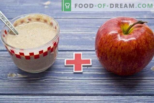 Apfel- und Herkules-Smoothies - gesundes Frühstück