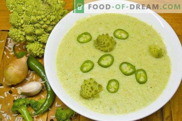 Mageres Broccoli und Romanesco-Cremesuppe