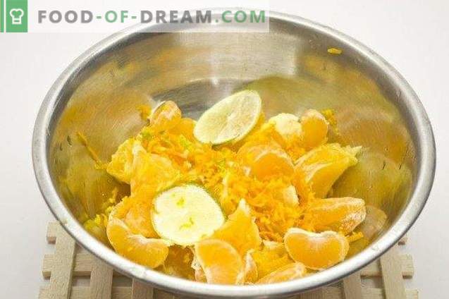 Orangen-Kurde mit Limetten und Mandarinen