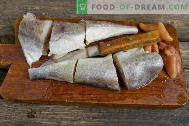 Leckere Navaga im Ofen - Fisch unter der Marinade