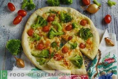 Magere Pizza mit Broccoli und Tofu