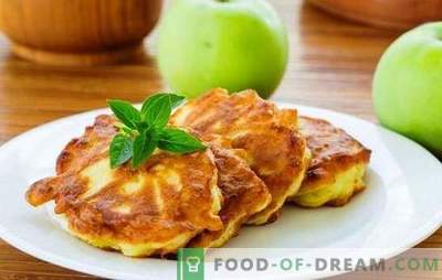 Krapfen mit Äpfeln auf Milch - nahrhaft, lecker, duftend! Rezepte für verschiedene Pfannkuchen mit Äpfeln in Milch