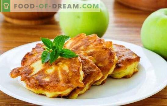 Fritters with apples on milk - nourishing, tasty, fragrant! Recipes for different pancakes with apples in milk