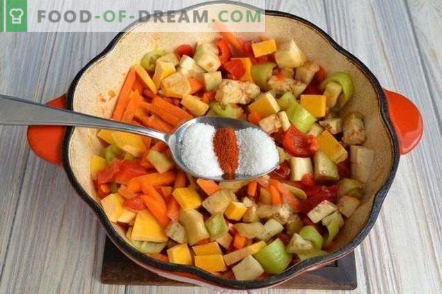 Kürbissuppe mit Paprikaschoten und Kartoffeln