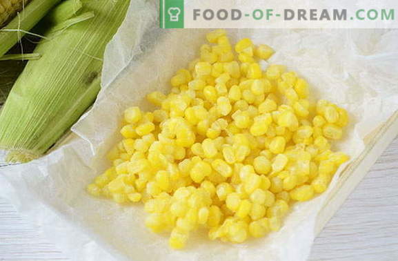 Einfrieren von Mais in Körnern