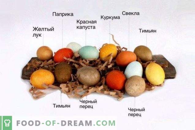 Eier für Ostern mit Naturprodukten bemalen