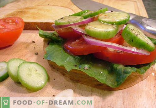 Tomaten-Sandwiches sind die besten Rezepte. Wie schnell und lecker Brötchen mit Tomaten kochen.