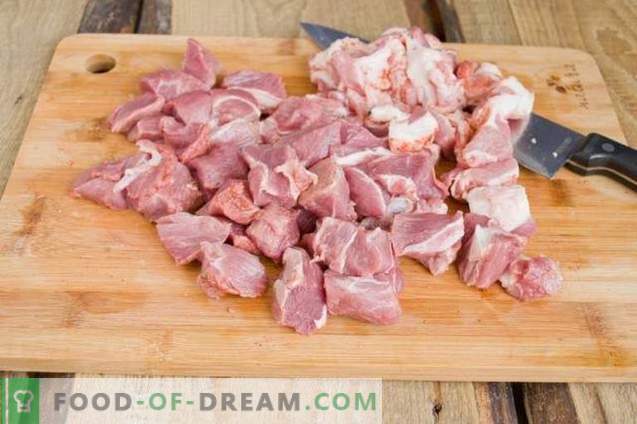 Geschmorte Schweinefleisch in Weißwein mit würzigen Gewürzen