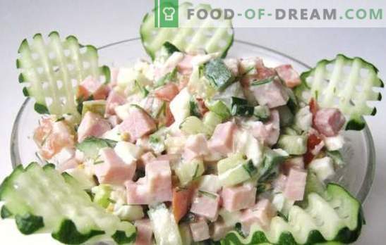 Salat mit Schinken und Gurken: Rezepte - abwechslungsreich, schnell und lecker. Neue Ideen leichte Salate mit Schinken und Gurken