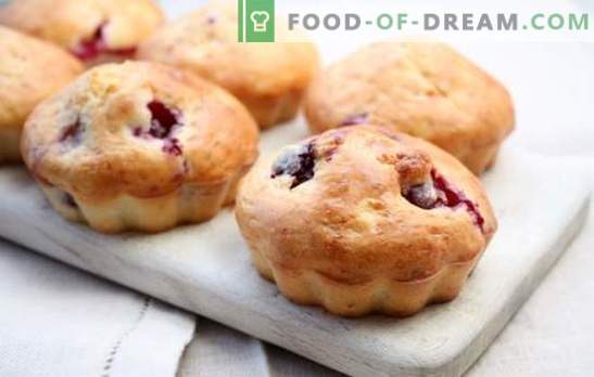 Muffins mit Kirsche - immer anders, immer lecker! Teigvarianten und Füllstoffe für 