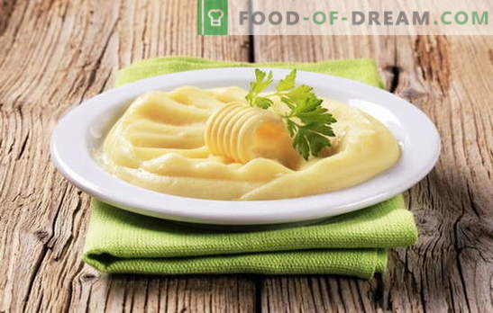 Eierpüree ist eine weitere Möglichkeit, eine beliebte Beilage zuzubereiten. Kartoffelbrei mit Ei, mit Milch und Ei, mit Butter und Ei