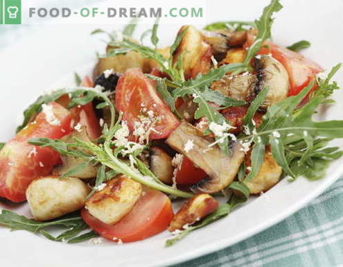 Salat mit Hähnchen und Pilzen - die besten Rezepte. Wie man richtig und köstlich Salate aus Hühnchen mit Pilzen kocht.