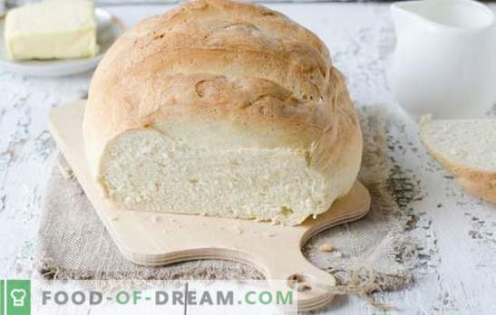 Weißbrot im Ofen - köstliche hausgemachte Kuchen. Die besten Rezepte von Weißbrot im Ofen auf Wasser, Milch, Joghurt