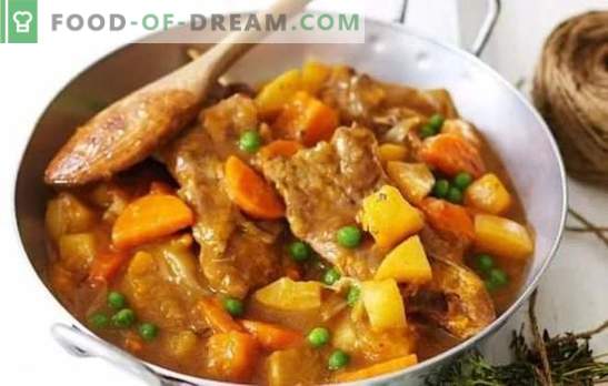 Khashlama mit Kartoffeln - ein herzhaftes orientalisches Gericht. Hashlama-Rezepte mit Kartoffeln und Rindfleisch, Lamm, Hühnchen und Schweinefleisch