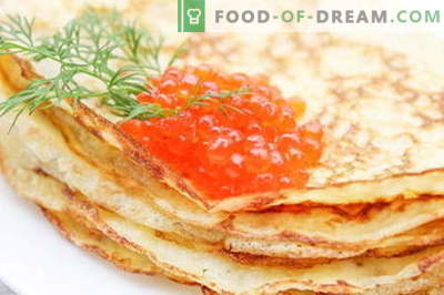 Pfannkuchen für Fasching mit Kaviar - ein schrittweises Rezept mit Fotos