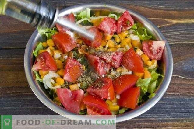 Salat mit Linsen und Käse