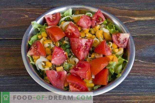 Salat mit Linsen und Käse