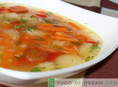 Gemüsesuppe - die besten Rezepte. Wie man richtig und lecker Gemüsesuppe kocht.