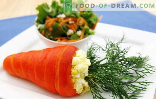 Salat aus Möhren und Eiern - eine Kombination aus Geschmack und Nutzen. Die besten Rezepte für Karotten und Eier: einfach, original und Blätterteig