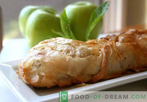 Apfelstrudel - die besten Rezepte. Wie man richtig und lecker Kochstrudel mit Äpfeln kocht.