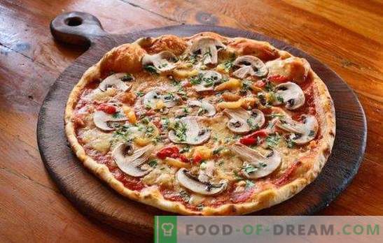 Pizza mit Hackfleisch und Pilzen: traditionelle und originelle Rezepte. Hausgemachte Pizza mit Hackfleisch und Pilzen - die besten Optionen