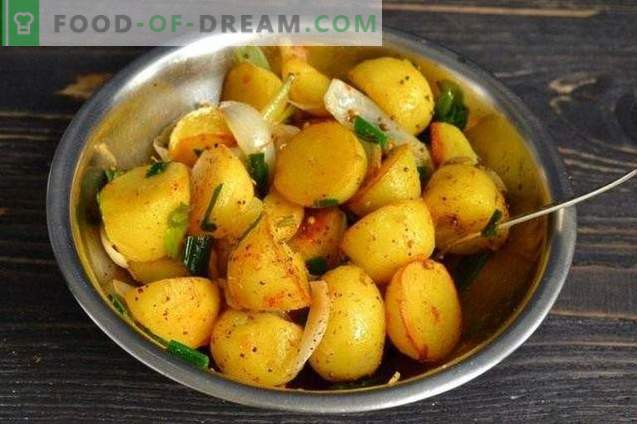 Gebratene indische Kartoffeln in Gewürzen