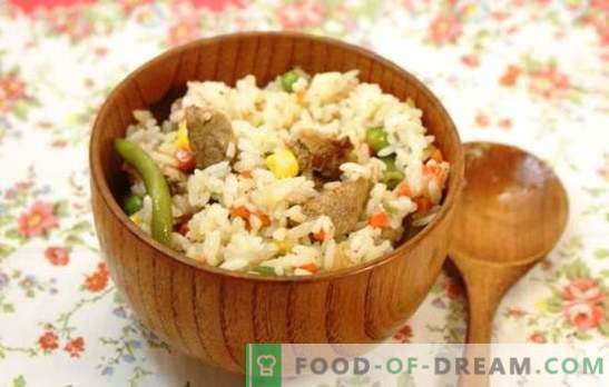 Reis mit Fleisch in einem langsamen Kocher: vom Pilaw zur Paella. Rezepte beliebter Reisgerichte mit Fleisch in einem Slow Cooker: einfach und originell