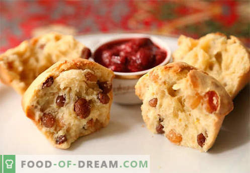 Muffins mit Rosinen sind die besten Rezepte. Wie man schnell und lecker Kochmuffins mit Rosinen kocht.