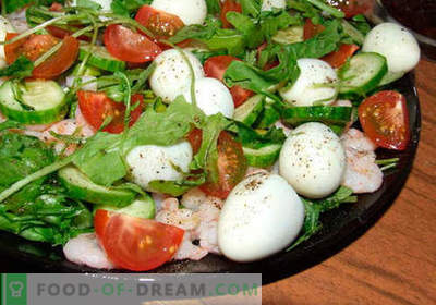 Wachtel-Eiersalat - eine Auswahl der besten Rezepte. Wie man richtig und lecker einen Salat mit Wachteleiern zubereitet.