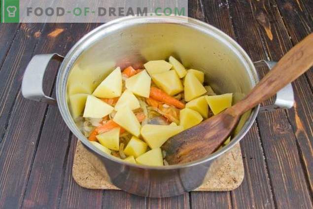 Pilzsuppe mit Bohnen und Kartoffeln