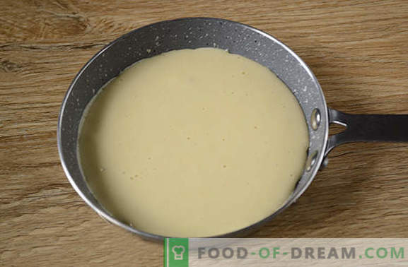 Palatschinken auf Milch: amerikanische Version der üblichen Krapfen! Schritt für Schritt Rezept des Autors mit Pfannkuchen auf Milch - einfach lecker