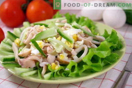 Tintenfischsalate - die besten Rezepte. Wie man richtig und lecker Tintenfischsalate kocht.