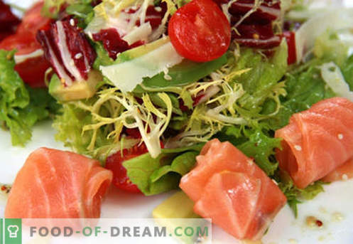 Salat mit Lachs und Tomaten - die richtigen Rezepte. Schnell und lecker kochen Salat mit Lachs und Tomaten.
