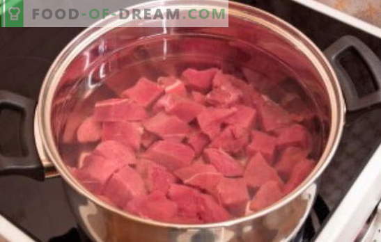 Wie viel Rindfleisch für die Suppe zubereiten? Wie viel Rindfleisch für Brühe, Salat oder Aspik zubereitet wird: die Feinheit des Kochens von Fleisch
