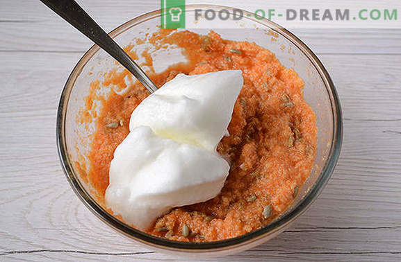 Casseruola di carote: brillante e gustosa, quasi come una torta! Autore passo dopo passo foto-ricetta utile carota casseruola