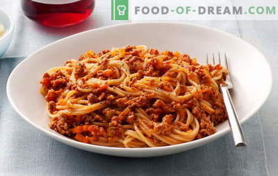 Spagetid hakklihaga ja spagetid hakkliha ja tomatipastaga - lemmik! Parimad retseptid hakkliha spagettidele: on võimatu läbida
