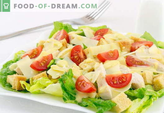 Caesar-Salat mit Hühnchen - die besten Rezepte. Wie man richtig und lecker einen Salat 